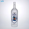 1750ml Vodka Bottle with Frost and Logo Decal and Window